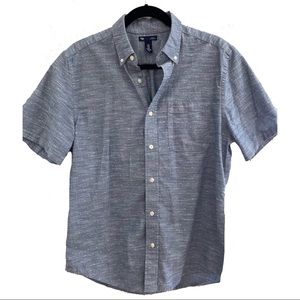 Gap Chambray Slim Fit Button Down Shirt M